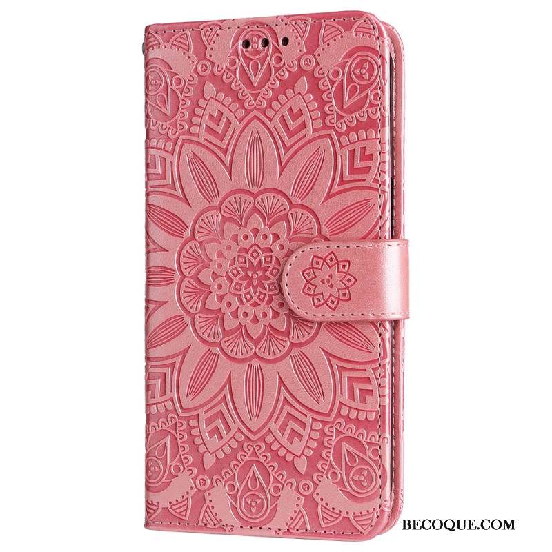 Housse Samsung Galaxy S245G Mandala Flamboyant à Lanière