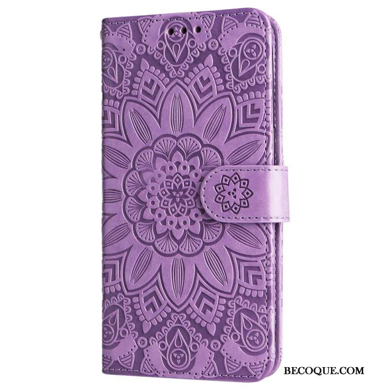 Housse Samsung Galaxy S245G Mandala Flamboyant à Lanière