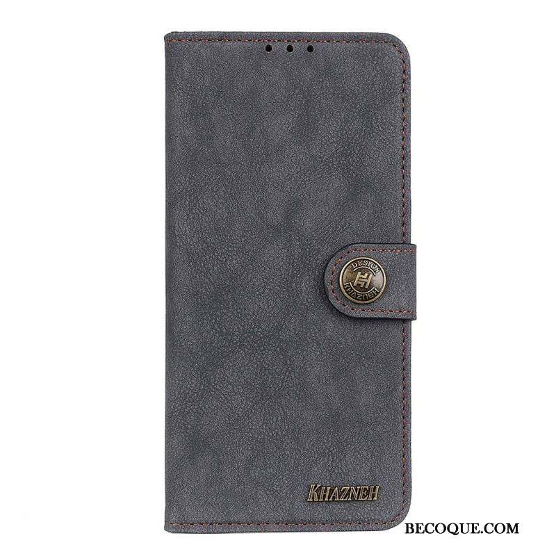 Housse Sony Xperia 1 IV Cuir Fendu Vintage KHAZNEH