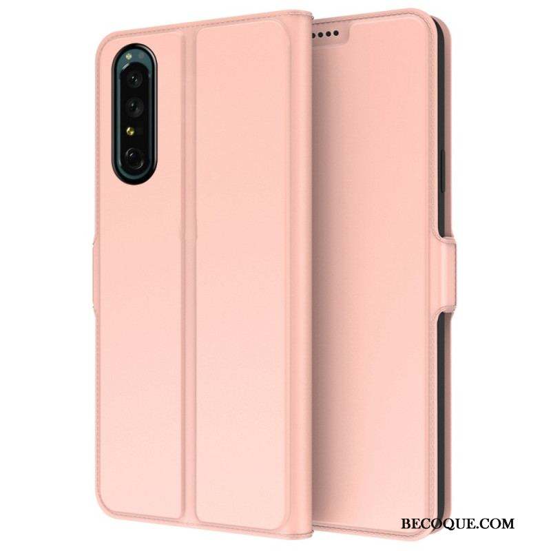 Housse Sony Xperia 1 IV Effet Cuir Slim