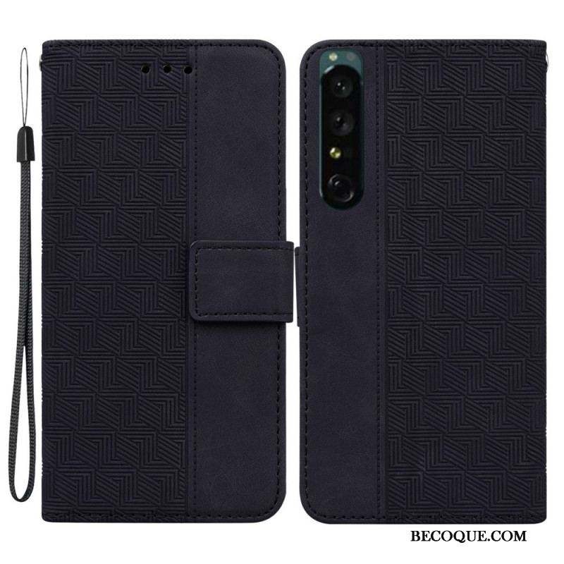 Housse Sony Xperia 1 IV Motif à Lanière