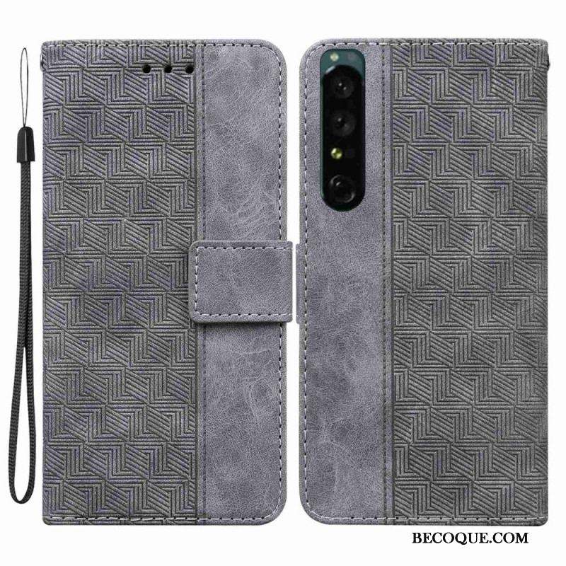 Housse Sony Xperia 1 IV Motif à Lanière