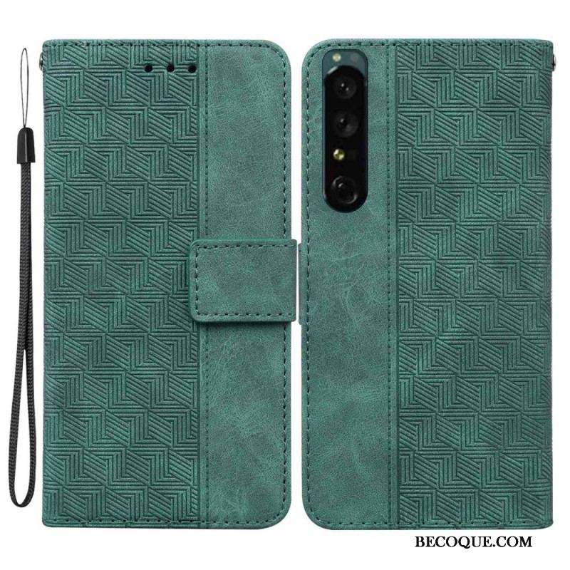 Housse Sony Xperia 1 IV Motif à Lanière