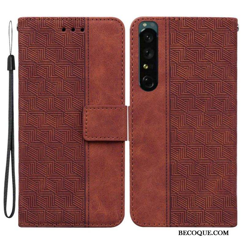 Housse Sony Xperia 1 IV Motif à Lanière