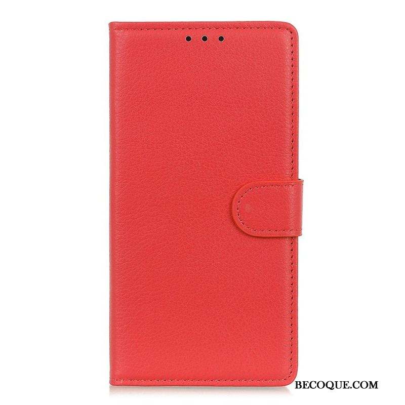 Housse Sony Xperia 1 IV Simili Cuir Litchi Traditionnel