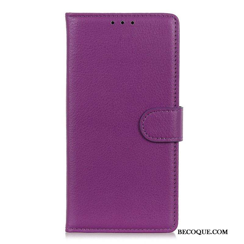 Housse Sony Xperia 1 IV Simili Cuir Litchi Traditionnel