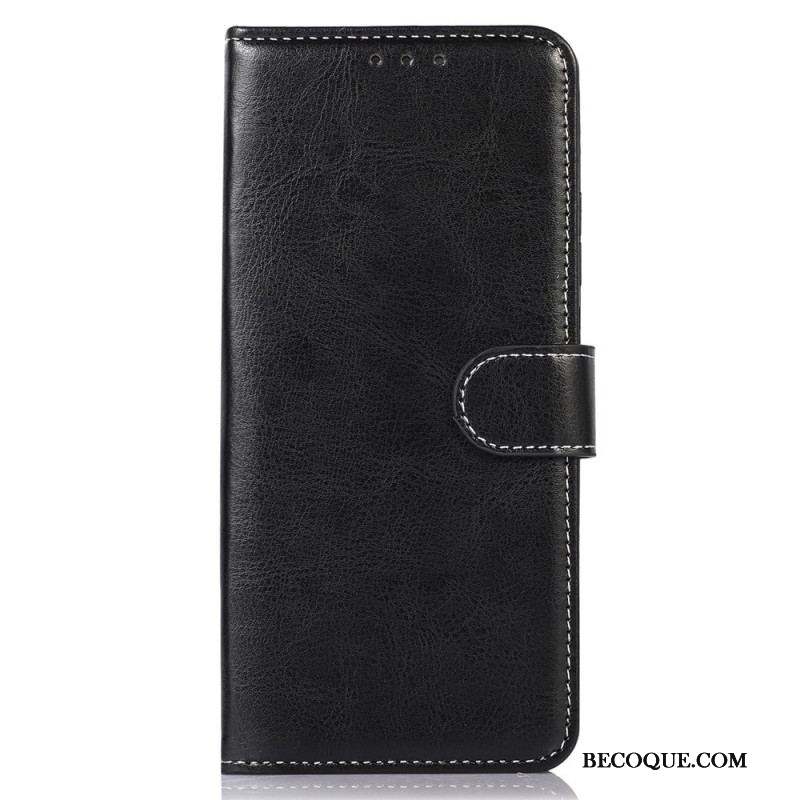 Housse Sony Xperia 1 IV Style Cuir Coutures Apparentes