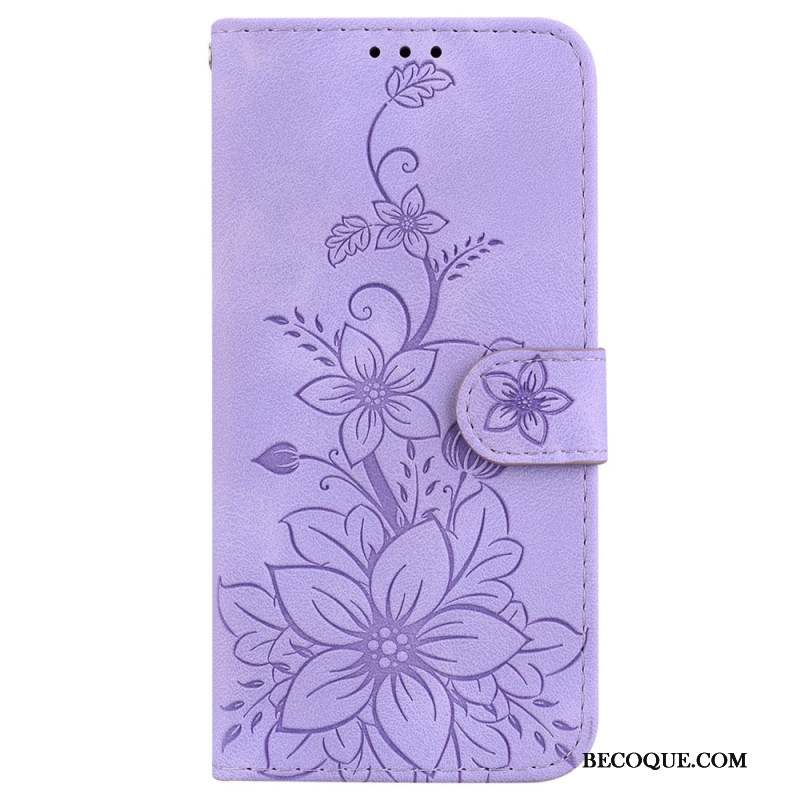 Housse Sony Xperia 1 VI Motif Floral à Lanière