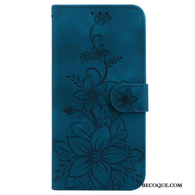 Housse Sony Xperia 1 VI Motif Floral à Lanière