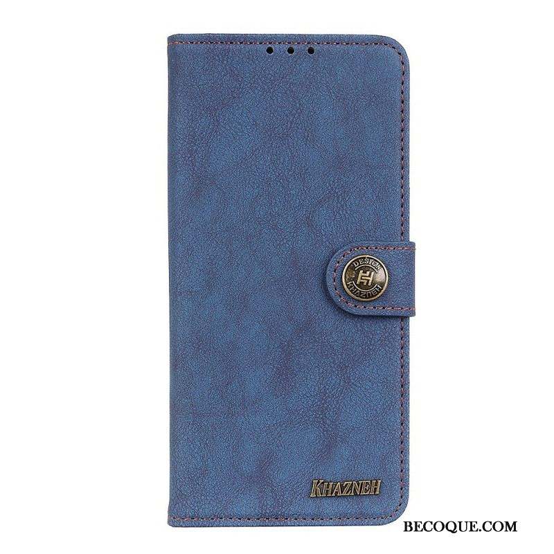 Housse Sony Xperia 10 IV Cuir Fendu Vintage KHAZNEH