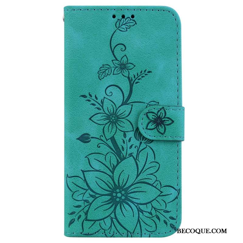 Housse Sony Xperia 10 VI Motif Floral à Lanière