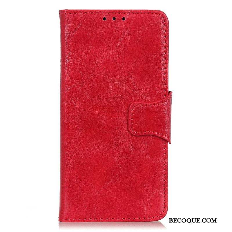 Housse Xiaomi 13 Cuir Fendu Fermoir Réversible