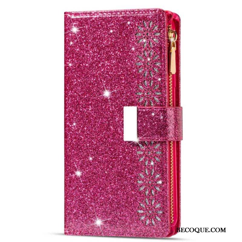 Housse Xiaomi 13 Paillettes Portefeuille Zip