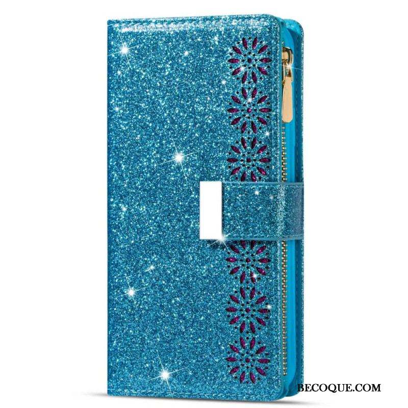 Housse Xiaomi 13 Paillettes Portefeuille Zip