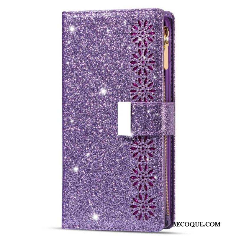 Housse Xiaomi 13 Paillettes Portefeuille Zip