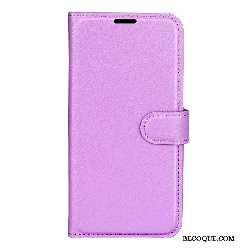 Housse Xiaomi 13 Simili Cuir Litchi Classique