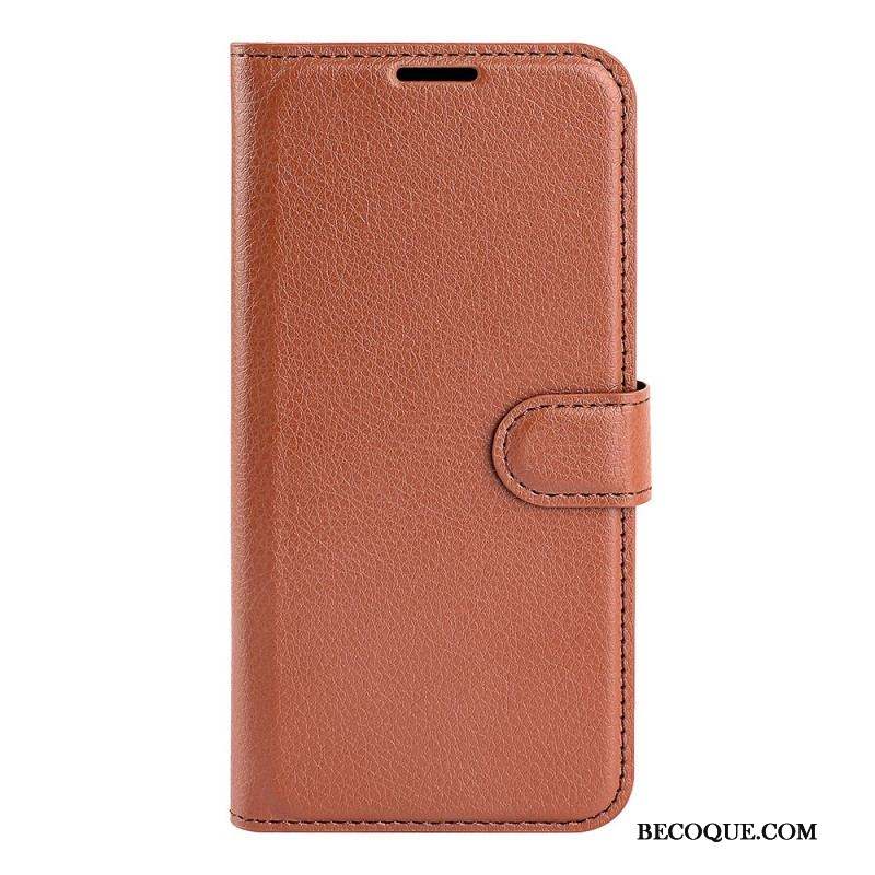 Housse Xiaomi 13 Simili Cuir Litchi Classique