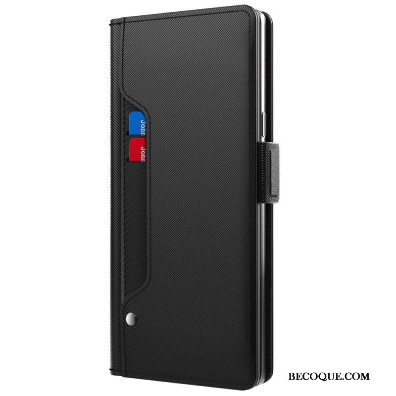 Housse Xiaomi 14 Pro Miroir et Porte-Cartes Frontal