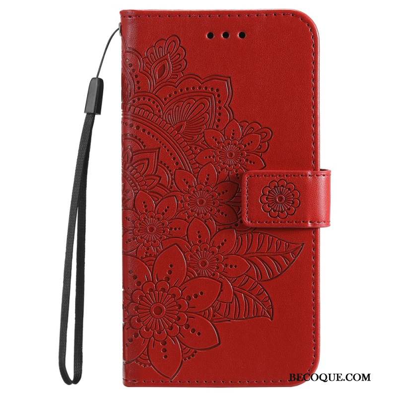 Housse Xiaomi 14 Pro Motif Floral à Lanière