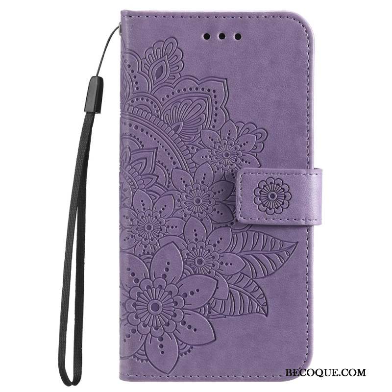 Housse Xiaomi 14 Pro Motif Floral à Lanière