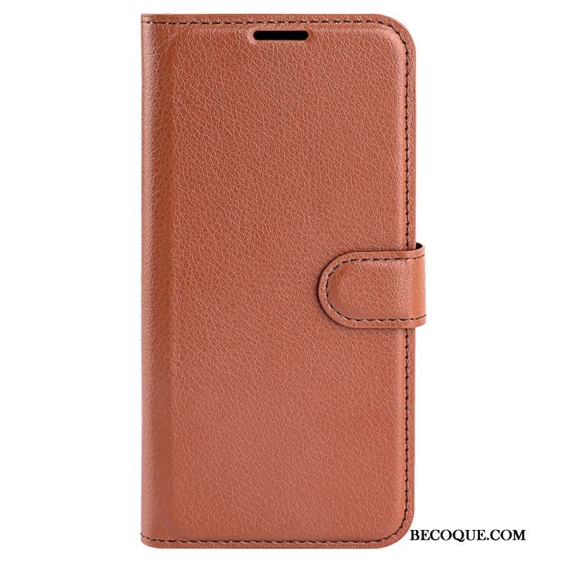 Housse Xiaomi 14 Pro Simili Cuir Litchi Classique