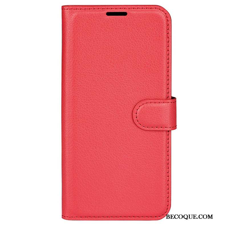 Housse Xiaomi 14 Simili Cuir Litchi Classique