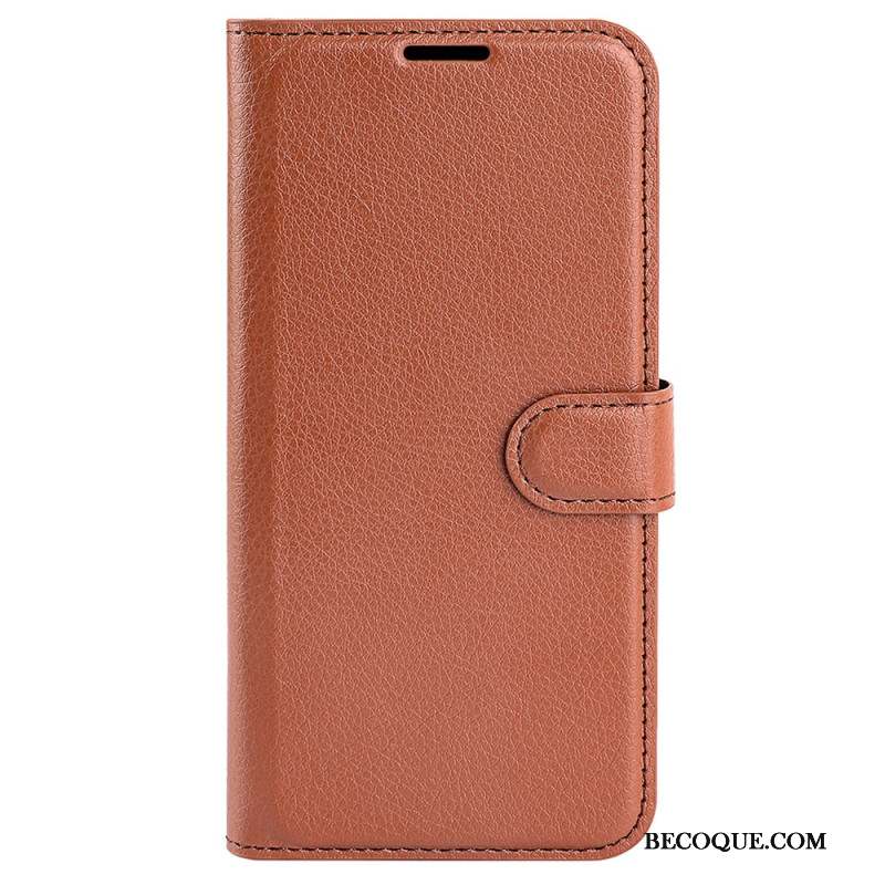 Housse Xiaomi 14 Simili Cuir Litchi Classique