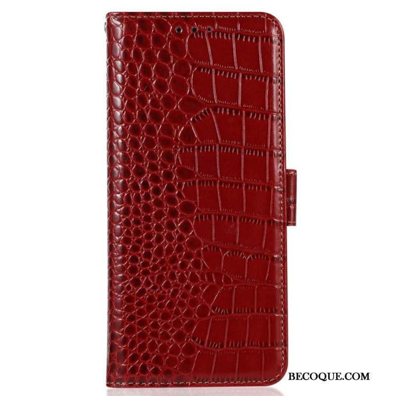 Housse Xiaomi 14 Ultra Texture Crocodile Blocage RFID