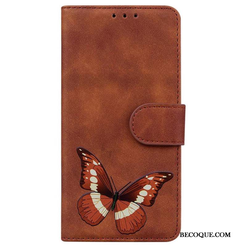 Housse Xiaomi 14T Effet Daim Papillon