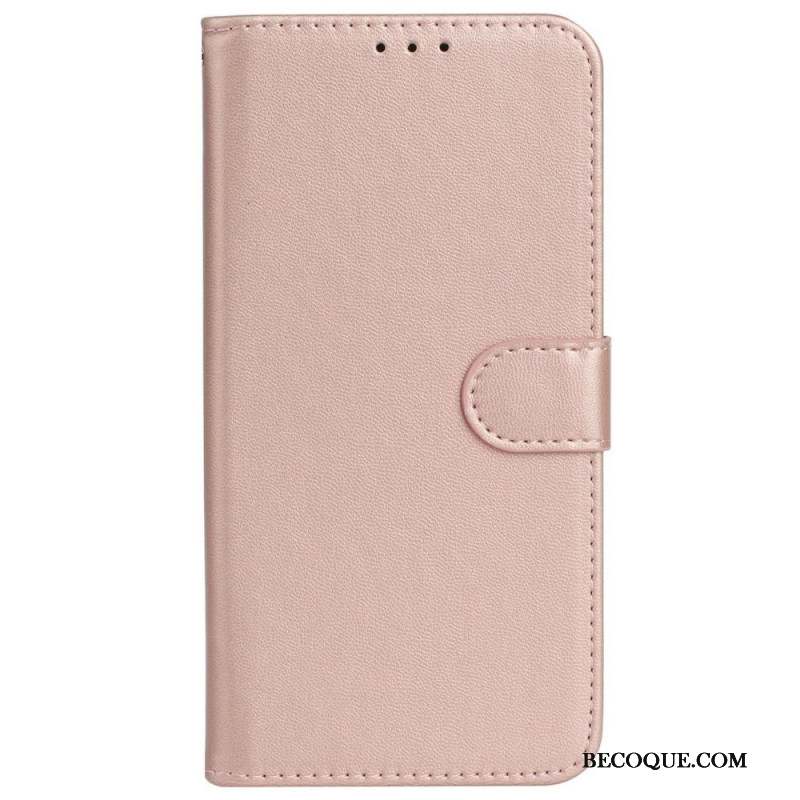 Housse Xiaomi 14T Pro Simili Cuir Uni avec Lanière