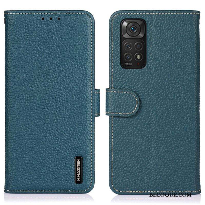 Housse Xiaomi Redmi Note 11 / 11s Cuir Litchi KHAZNEH