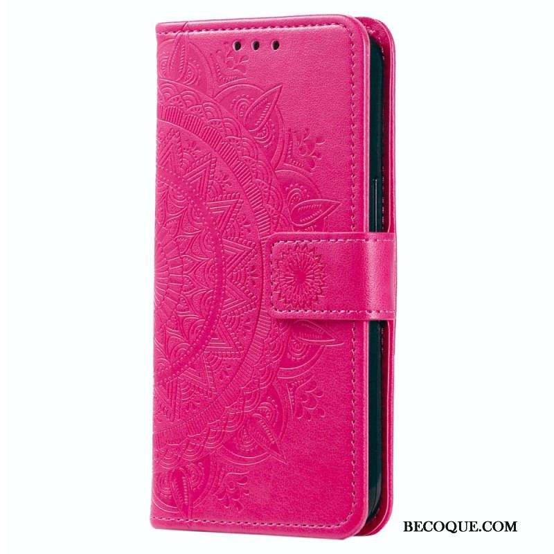 Housse Xiaomi Redmi Note 12 4G Mandala Soleil avec Lanière