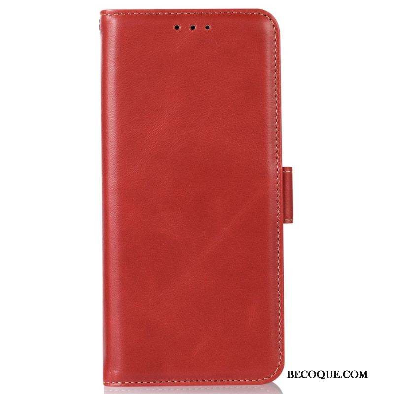 Housse Xiaomi Redmi Note 12/Poco X5 Véritable Cuir Fonction RFID