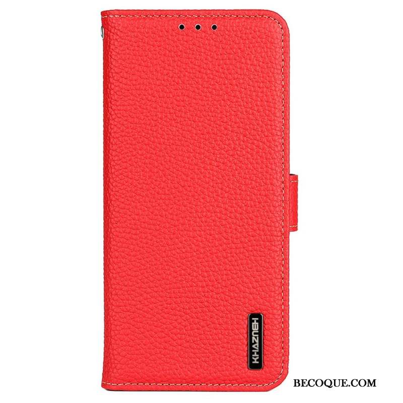 Housse Xiaomi Redmi Note 13 4G Cuir Litchi KHAZNEH