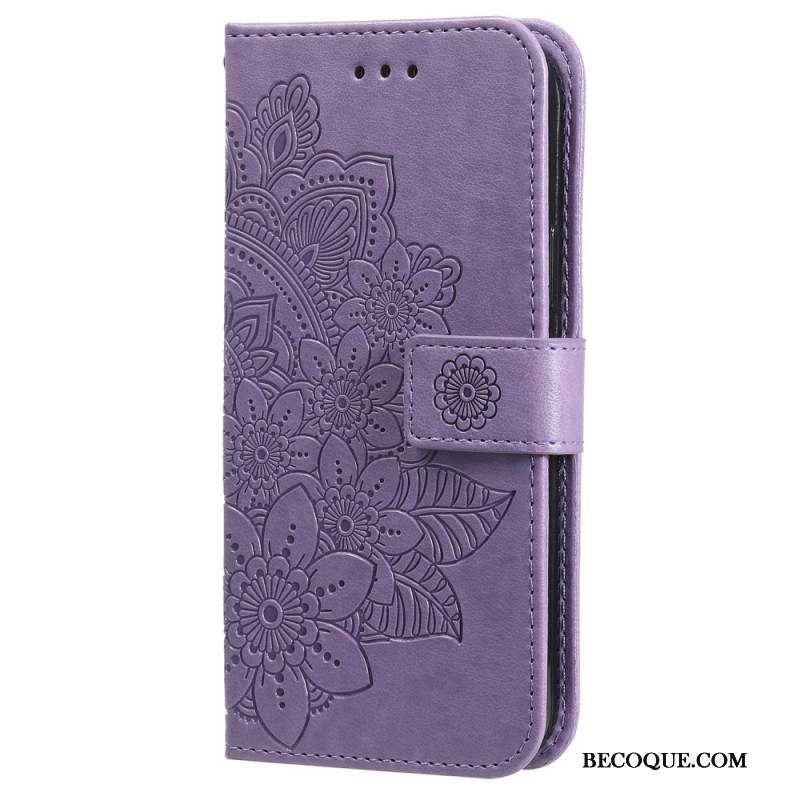 Housse Xiaomi Redmi Note 13 4G Style Floral à Lanière