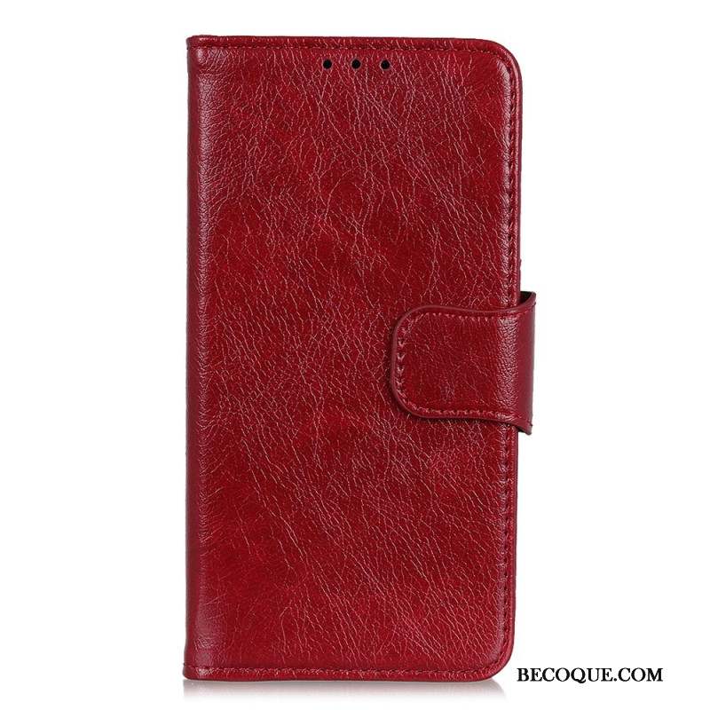 Housse Xiaomi Redmi Note 13 5G Cuir Fendu Texture Nappa