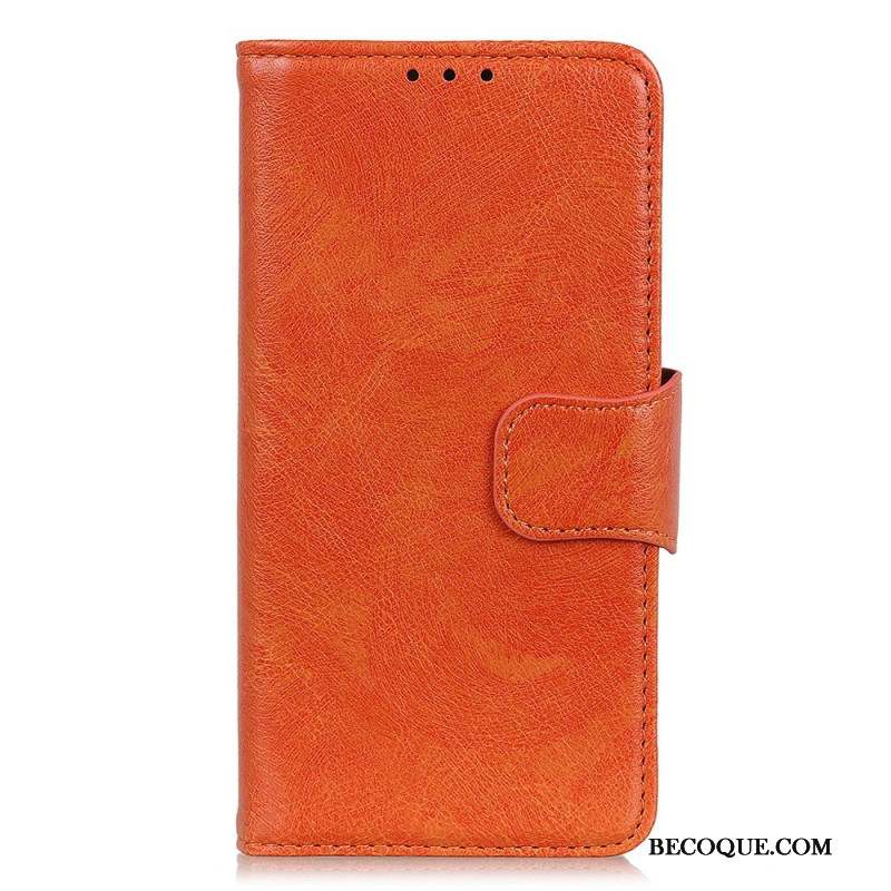 Housse Xiaomi Redmi Note 13 5G Cuir Fendu Texture Nappa