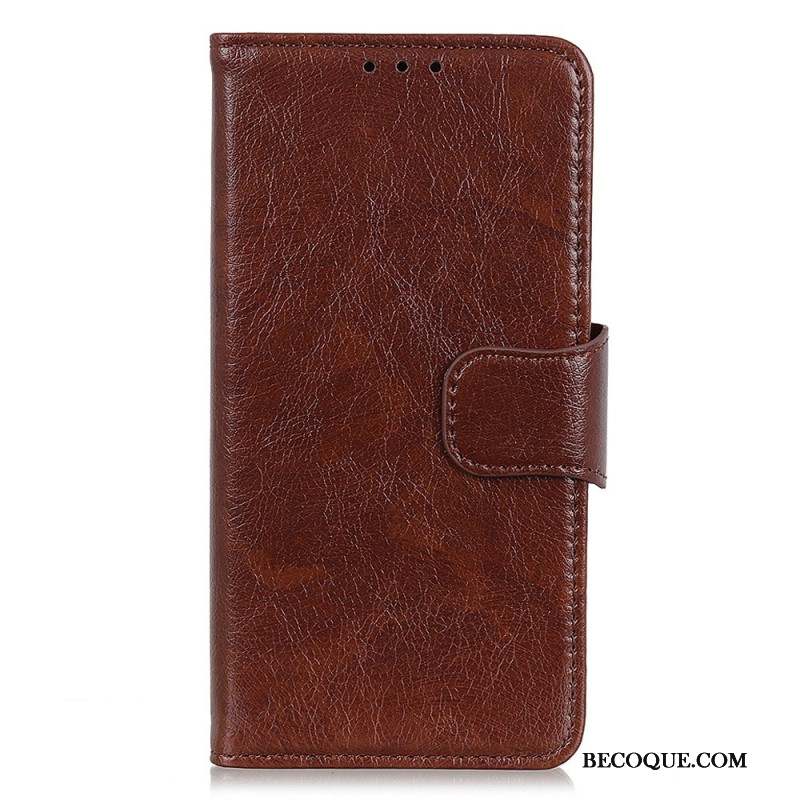 Housse Xiaomi Redmi Note 13 5G Cuir Fendu Texture Nappa