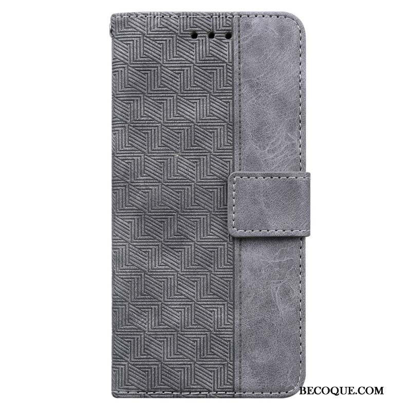 Housse Xiaomi Redmi Note 13 5G Motif Tissé à Lanière