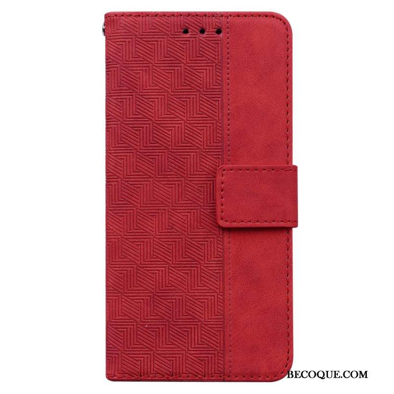 Housse Xiaomi Redmi Note 13 5G Motif Tissé à Lanière