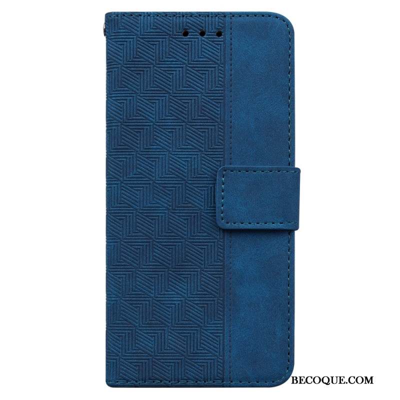 Housse Xiaomi Redmi Note 13 5G Motif Tissé à Lanière