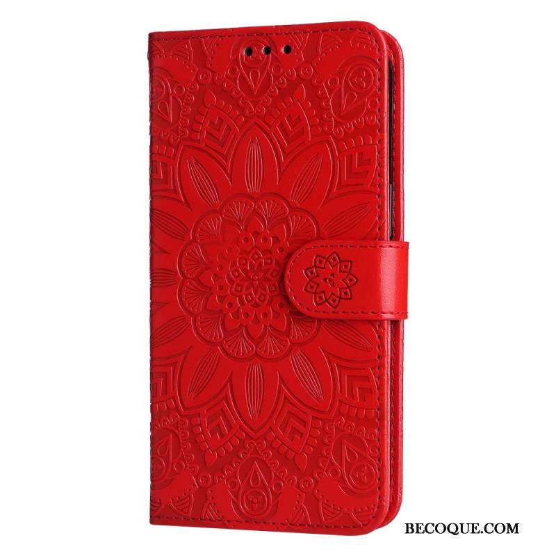 Housse Xiaomi Redmi Note 13 5G Motif de Tournesol à Lanière