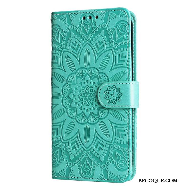 Housse Xiaomi Redmi Note 13 5G Motif de Tournesol à Lanière