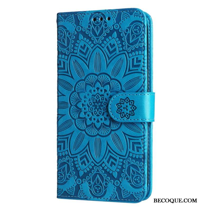 Housse Xiaomi Redmi Note 13 5G Motif de Tournesol à Lanière