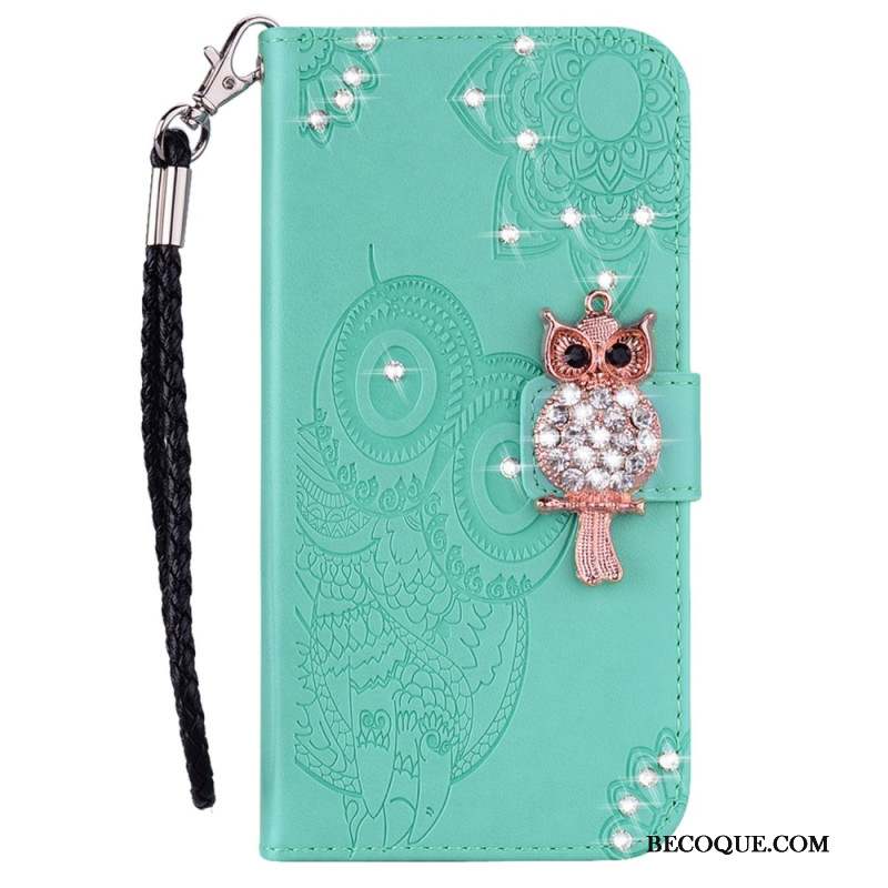 Housse Xiaomi Redmi Note 13 Pro 5G Hibou Fantaisie à Lanière