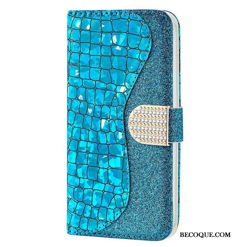 Housse iPhone 13 Pro Max Croco Diamants