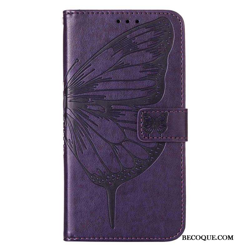 Housse iPhone 14 Pro Max Papillon Baroque à Lanière