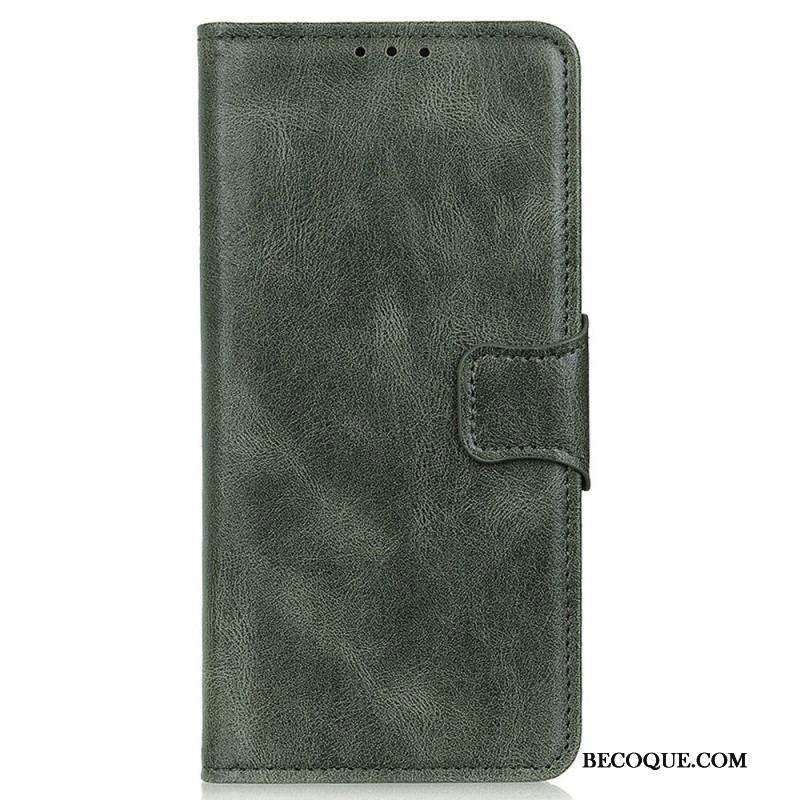 Housse iPhone 14 Pro Style Cuir Fermoir Réversible