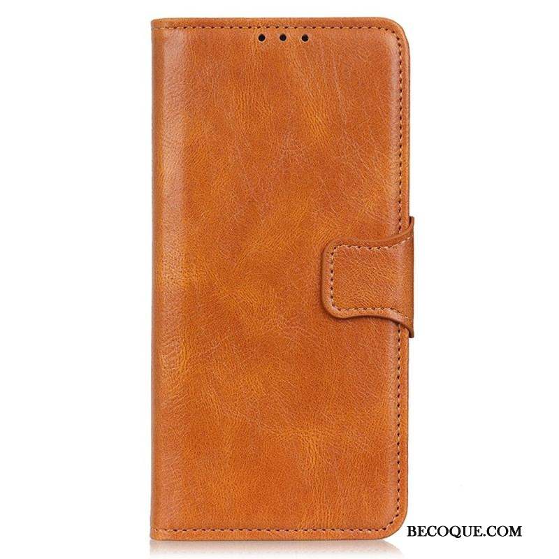 Housse iPhone 14 Pro Style Cuir Fermoir Réversible