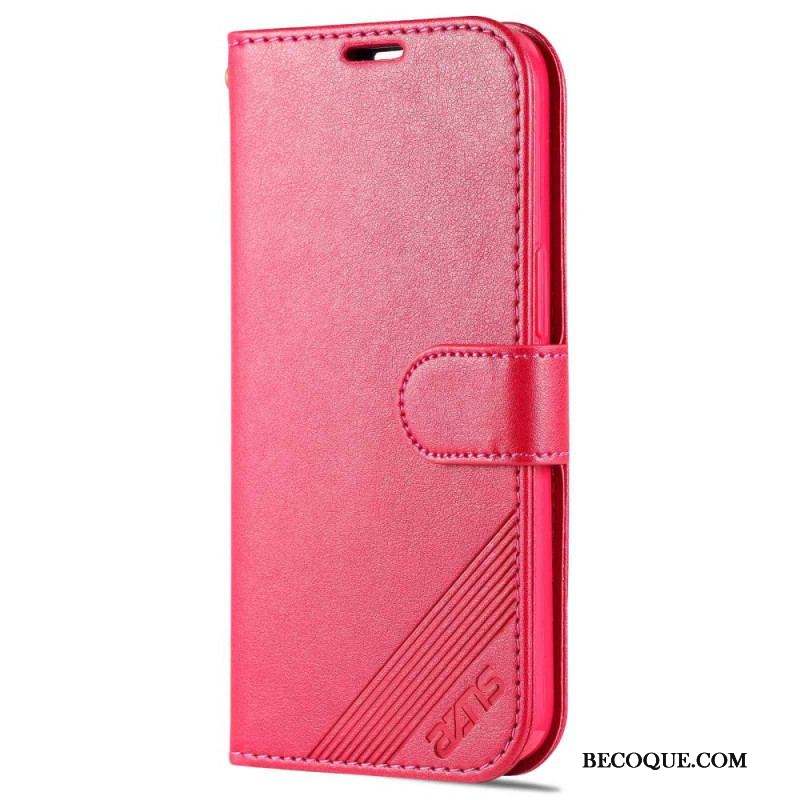 Housse iPhone 14 Style Cuir AZNS